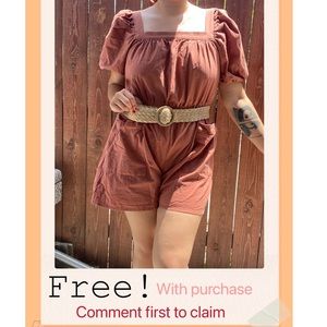 H&M rustic brown romper *FREE!*